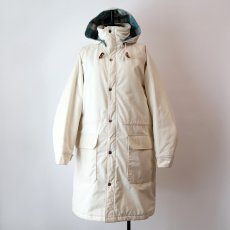 画像18: 80's L.L. Bean POLYESTER COTTON WOOL CHECK LINING PADDED LONG MOUNTAIN JACKET with HOOD (18)