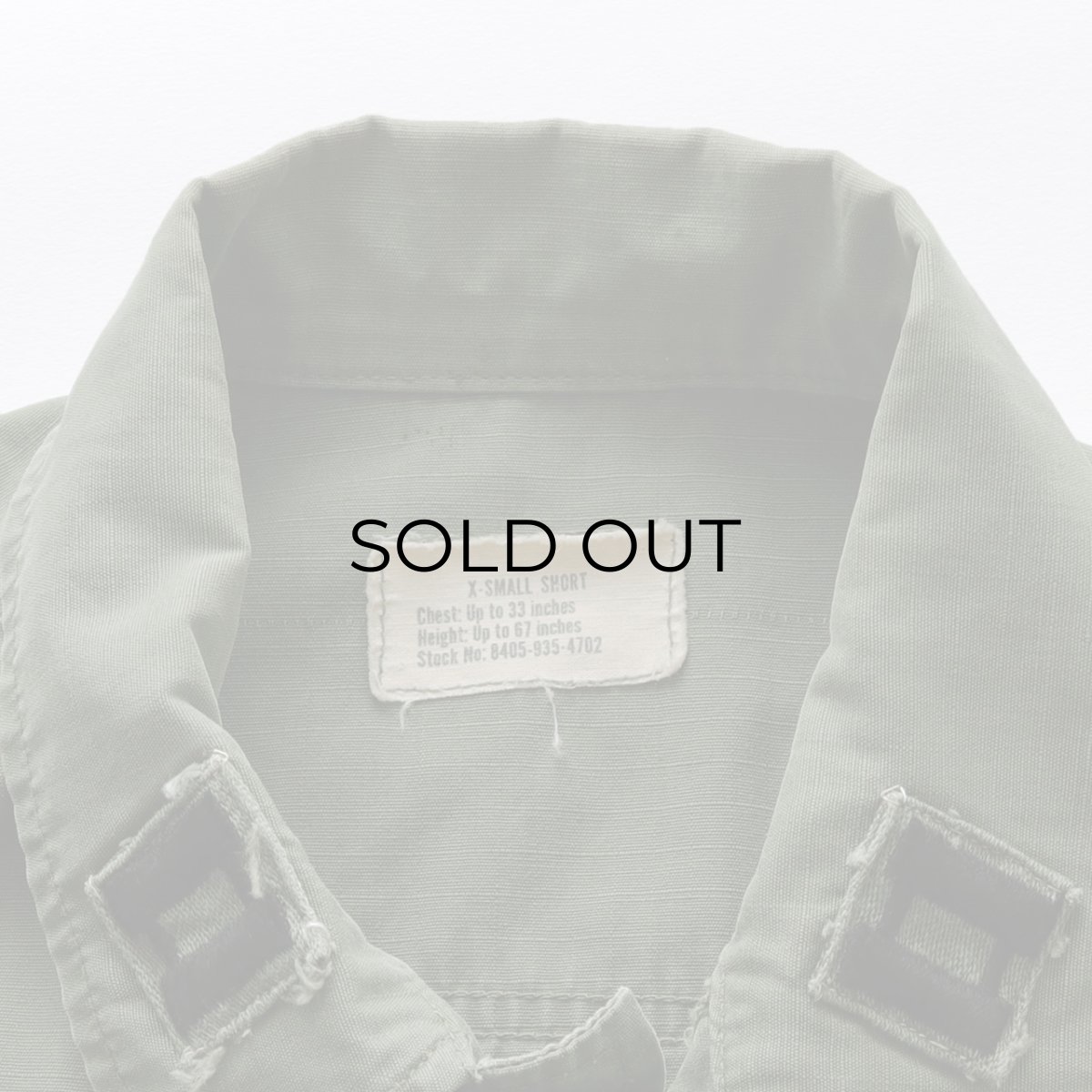 画像12: 60's US ARMY RIP-STOP COTTON POPLIN JUNGLE FATIGUE JACKET "4th MODEL"【SIZE : X-SMALL - SHORT】 (12)