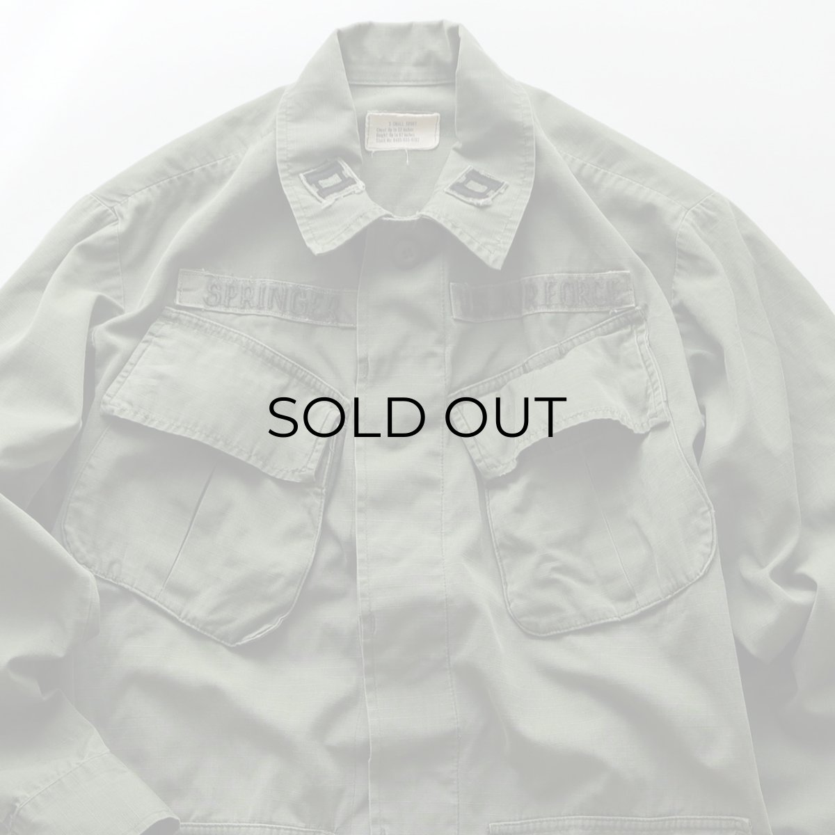 画像4: 60's US ARMY RIP-STOP COTTON POPLIN JUNGLE FATIGUE JACKET "4th MODEL"【SIZE : X-SMALL - SHORT】 (4)