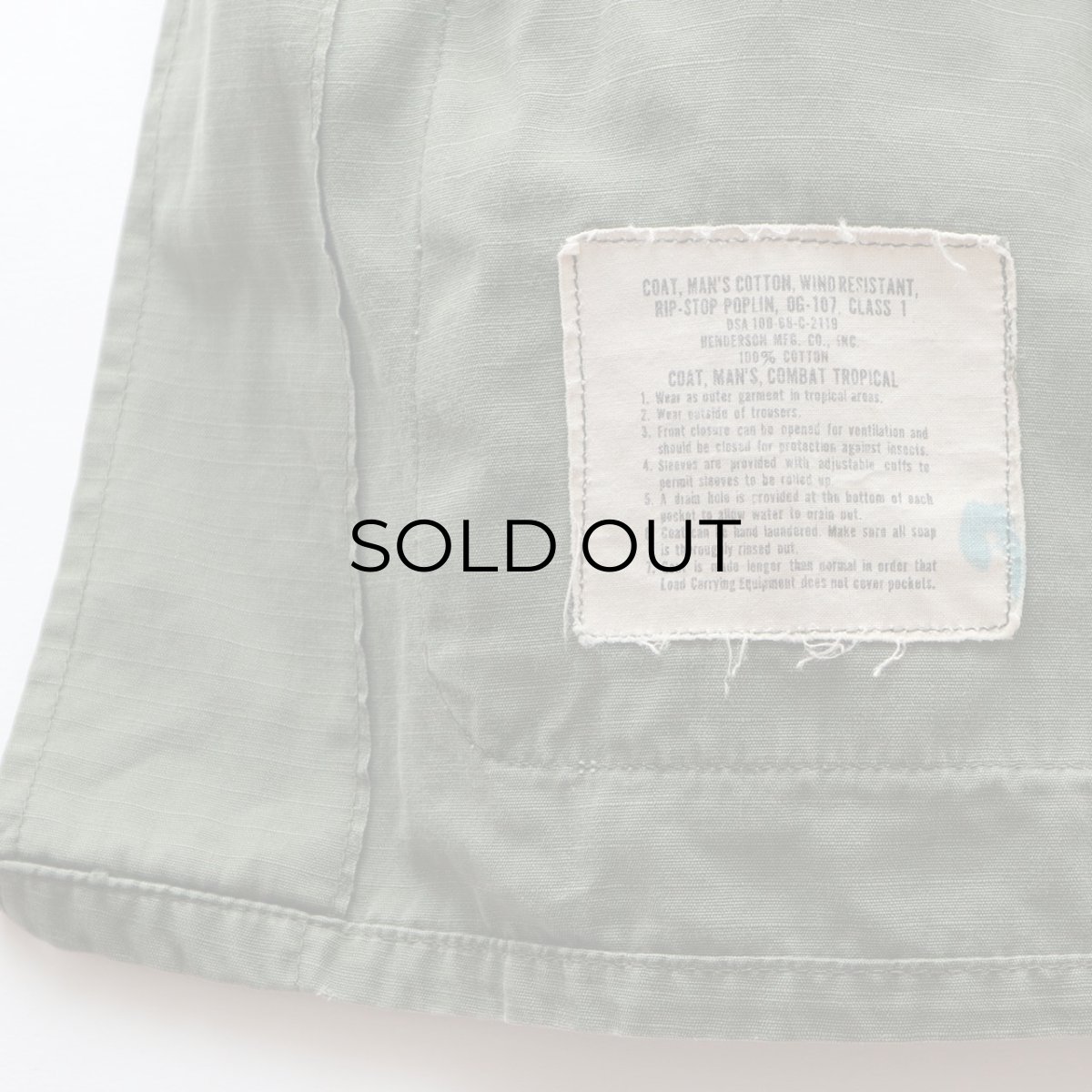 画像13: 60's US ARMY RIP-STOP COTTON POPLIN JUNGLE FATIGUE JACKET "4th MODEL"【SIZE : X-SMALL - SHORT】 (13)