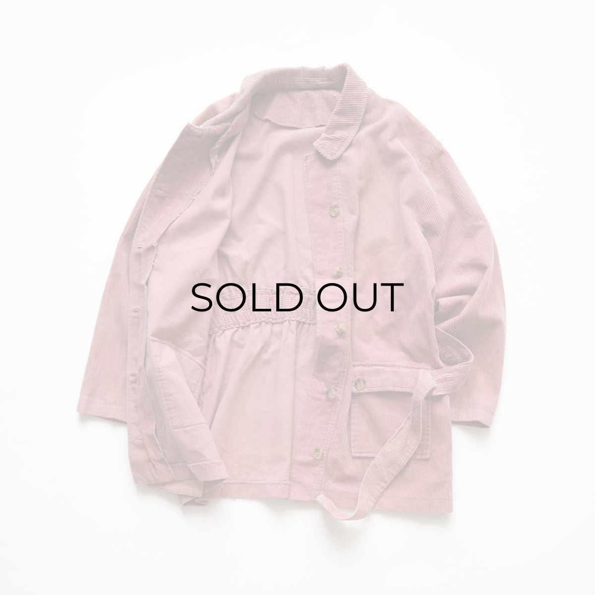 画像2: UNKNOWN BRAND COTTON WIDE WALE CORDUROY HALF COAT (2)