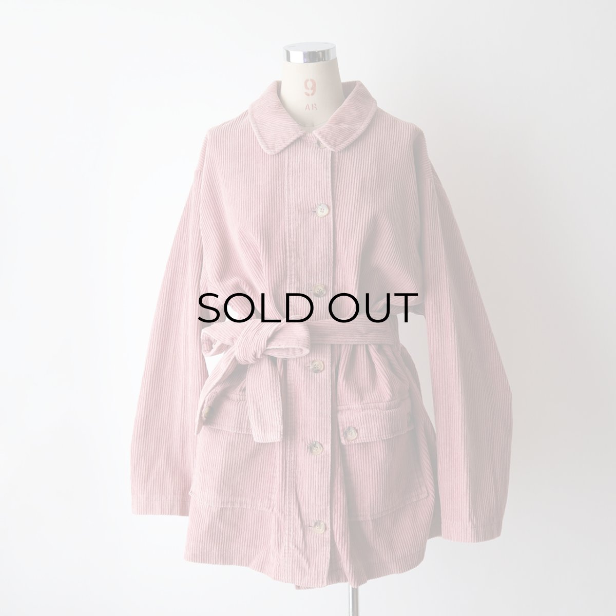 画像10: UNKNOWN BRAND COTTON WIDE WALE CORDUROY HALF COAT (10)