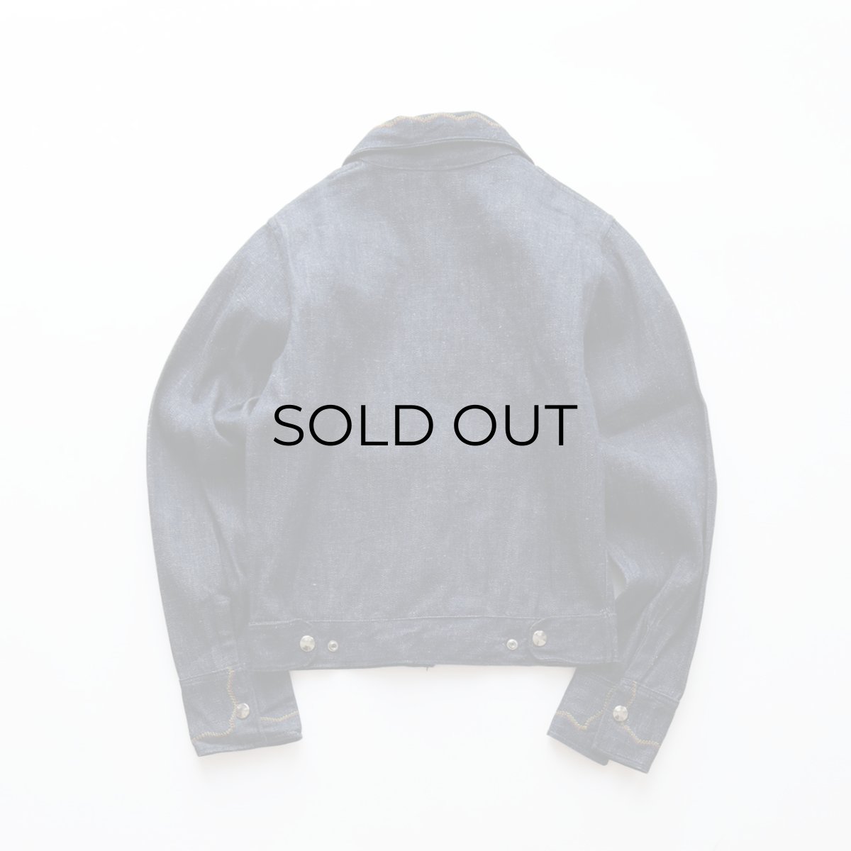 画像3: 70's UNKNOWN BRAND DENIM EMBROIDERED SHORT LENGTH SNAP JACKET "MINT CONDITION" (3)