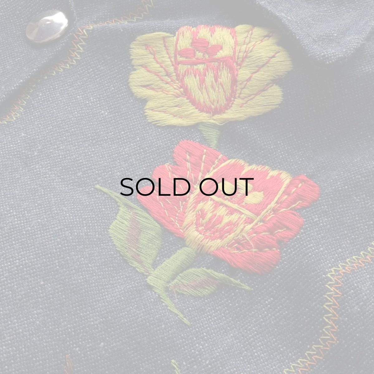 画像9: 70's UNKNOWN BRAND DENIM EMBROIDERED SHORT LENGTH SNAP JACKET "MINT CONDITION" (9)