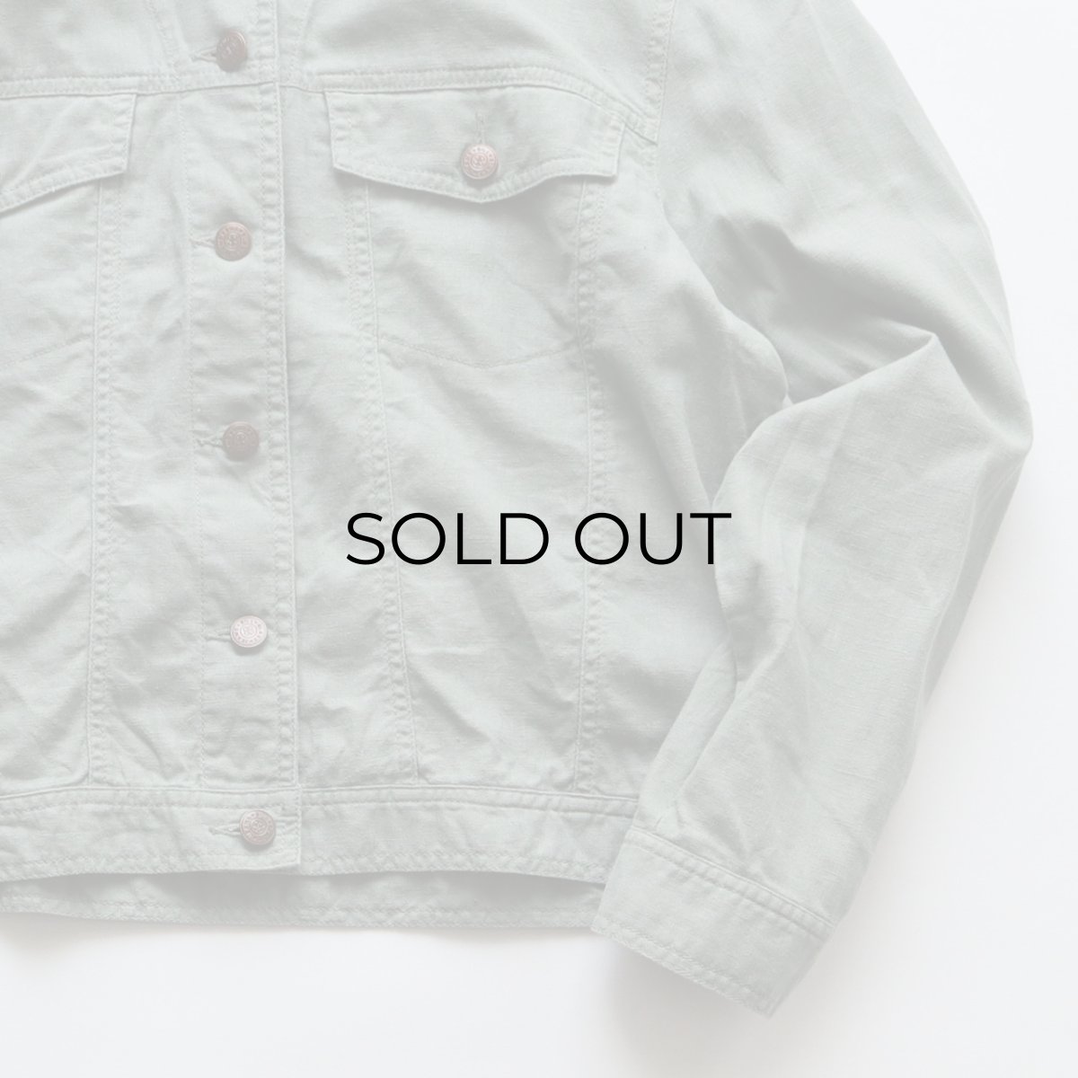 画像4: BILLBLASS LINEN COTTON SHORT LENGTH TRUCKER JACKET (4)