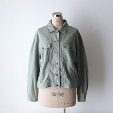 画像10: BILLBLASS LINEN COTTON SHORT LENGTH TRUCKER JACKET (10)