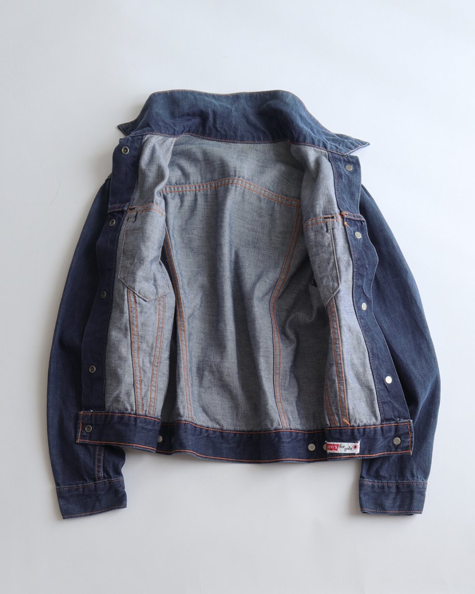 画像2: 〜70's LEVI'S "Levi's for gals" COTTON DENIM SNAP TRUCKER JACKET "BIG E" (2)