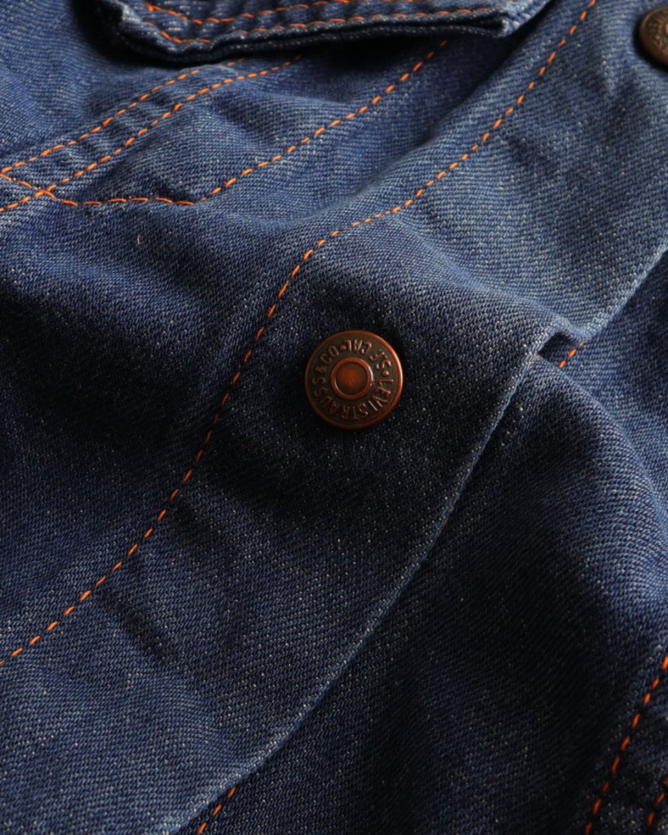 画像9: 〜70's LEVI'S "Levi's for gals" COTTON DENIM SNAP TRUCKER JACKET "BIG E" (9)