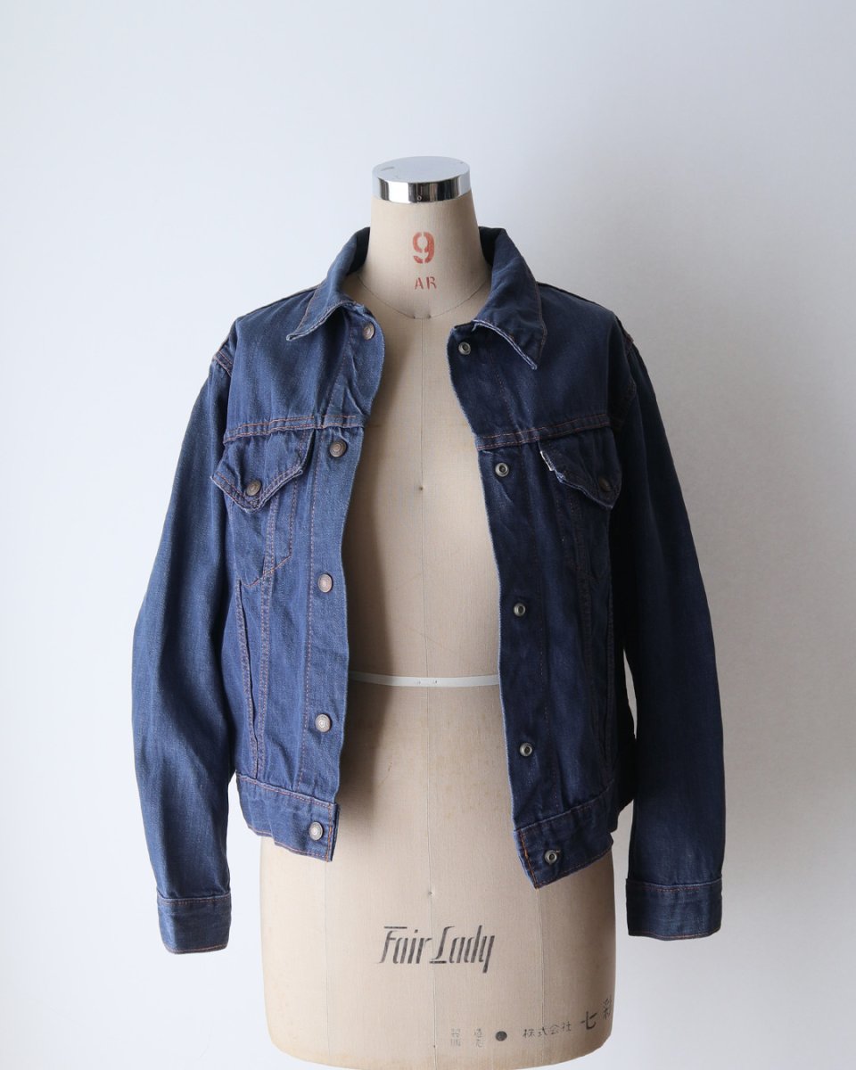 画像11: 〜70's LEVI'S "Levi's for gals" COTTON DENIM SNAP TRUCKER JACKET "BIG E" (11)