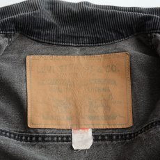 画像7: 80's LEVI'S 77932 BLACK DENIM WOMENS BIG SILHOUETTE LONG TRUCKER JACKET "MADE IN USA" (7)