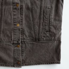 画像5: 80's LEVI'S 77932 BLACK DENIM WOMENS BIG SILHOUETTE LONG TRUCKER JACKET "MADE IN USA" (5)