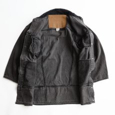 画像2: 80's LEVI'S 77932 BLACK DENIM WOMENS BIG SILHOUETTE LONG TRUCKER JACKET "MADE IN USA" (2)