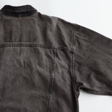 画像6: 80's LEVI'S 77932 BLACK DENIM WOMENS BIG SILHOUETTE LONG TRUCKER JACKET "MADE IN USA" (6)