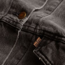 画像8: 80's LEVI'S 77932 BLACK DENIM WOMENS BIG SILHOUETTE LONG TRUCKER JACKET "MADE IN USA" (8)