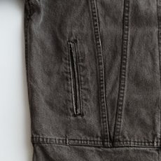 画像11: 80's LEVI'S 77932 BLACK DENIM WOMENS BIG SILHOUETTE LONG TRUCKER JACKET "MADE IN USA" (11)