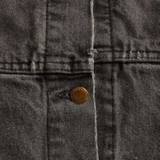 画像9: 80's LEVI'S 77932 BLACK DENIM WOMENS BIG SILHOUETTE LONG TRUCKER JACKET "MADE IN USA" (9)