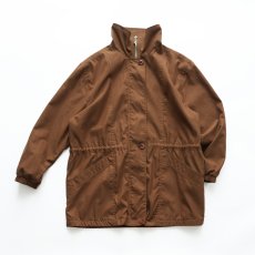 画像1: 90's AEROS PEACH SKIN ZIP STAND COLLAR HALF COAT (1)