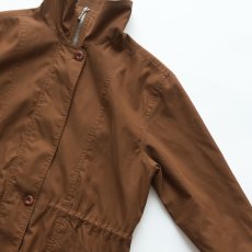 画像4: 90's AEROS PEACH SKIN ZIP STAND COLLAR HALF COAT (4)