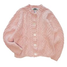 画像1: SMYTHE AND Co. COTTON CABLE KNIT CARDIGAN (1)