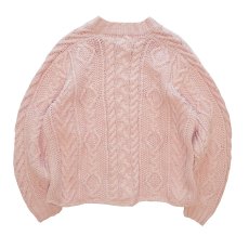 画像2: SMYTHE AND Co. COTTON CABLE KNIT CARDIGAN (2)
