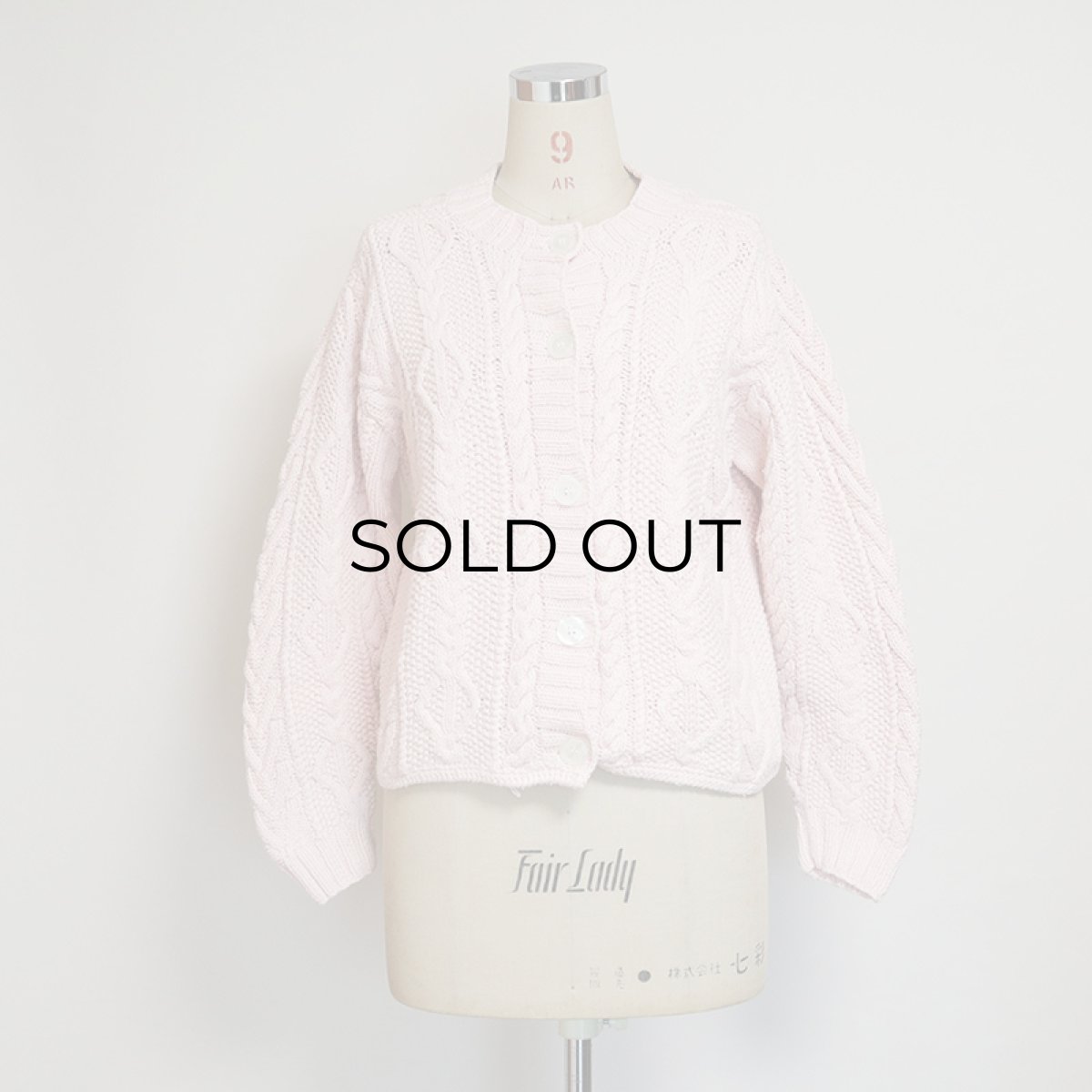 画像7: SMYTHE AND Co. COTTON CABLE KNIT CARDIGAN (7)