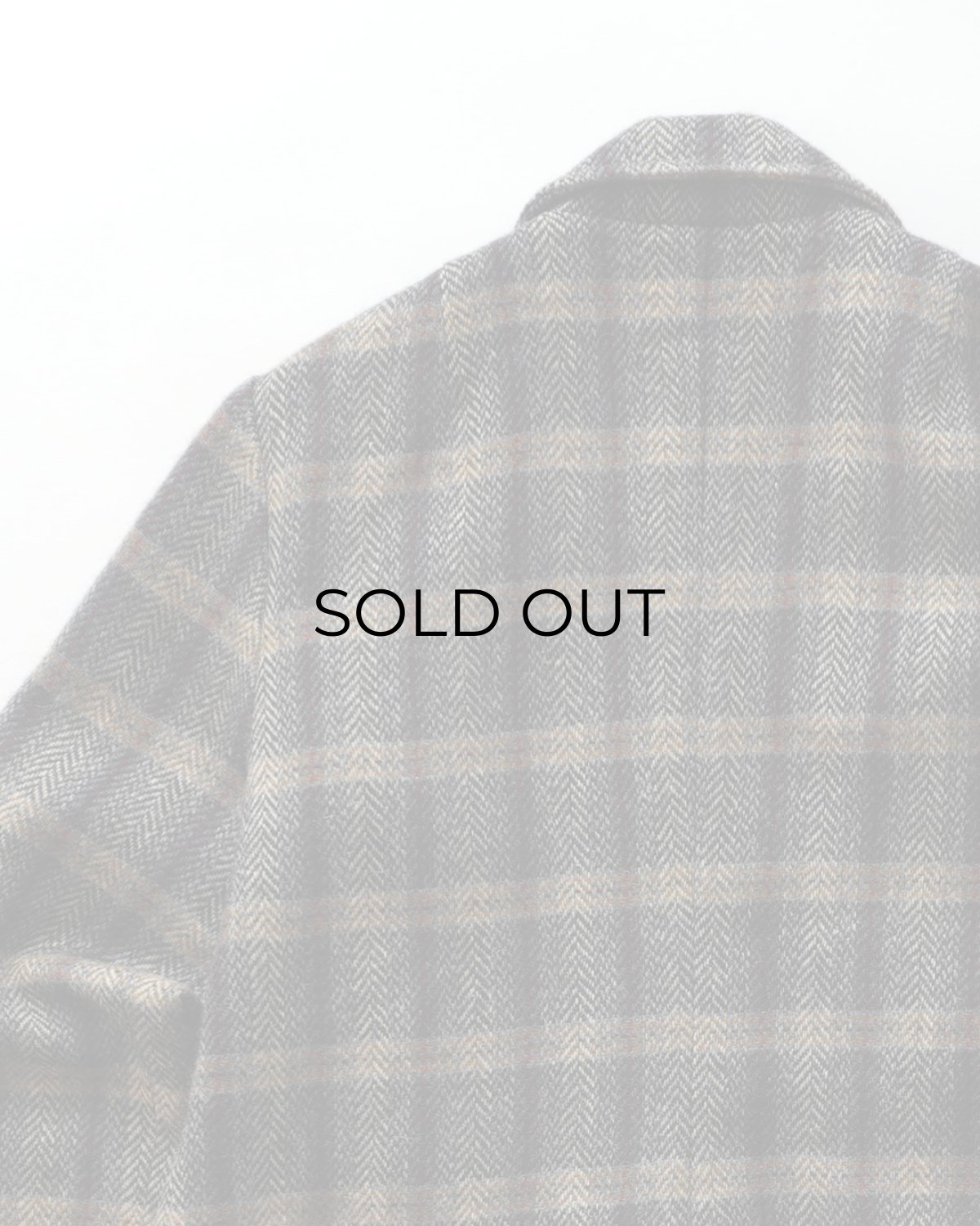 画像6: UNKNOWN BRAND WOOL HERRINGBONE TWEED CHECK 4B JACKET (6)