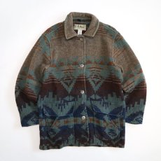 画像1: 80's L.L. BEAN WOOL NYLON NATIVE PATTERN JACKET (1)