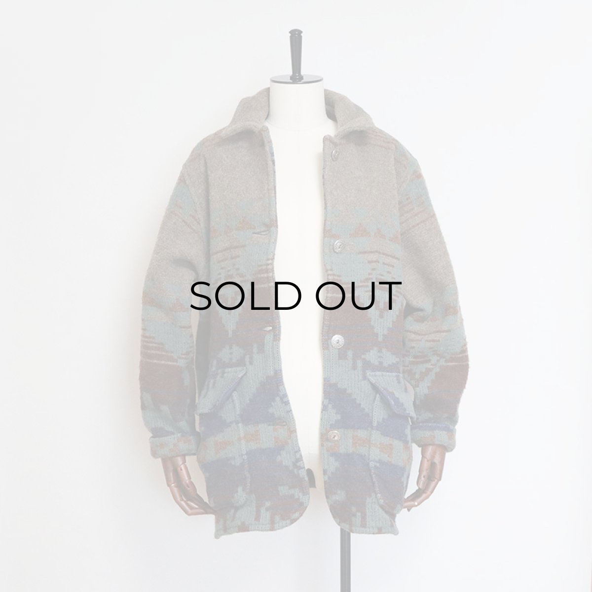 画像10: 80's L.L. BEAN WOOL NYLON NATIVE PATTERN JACKET (10)