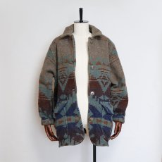 画像10: 80's L.L. BEAN WOOL NYLON NATIVE PATTERN JACKET (10)