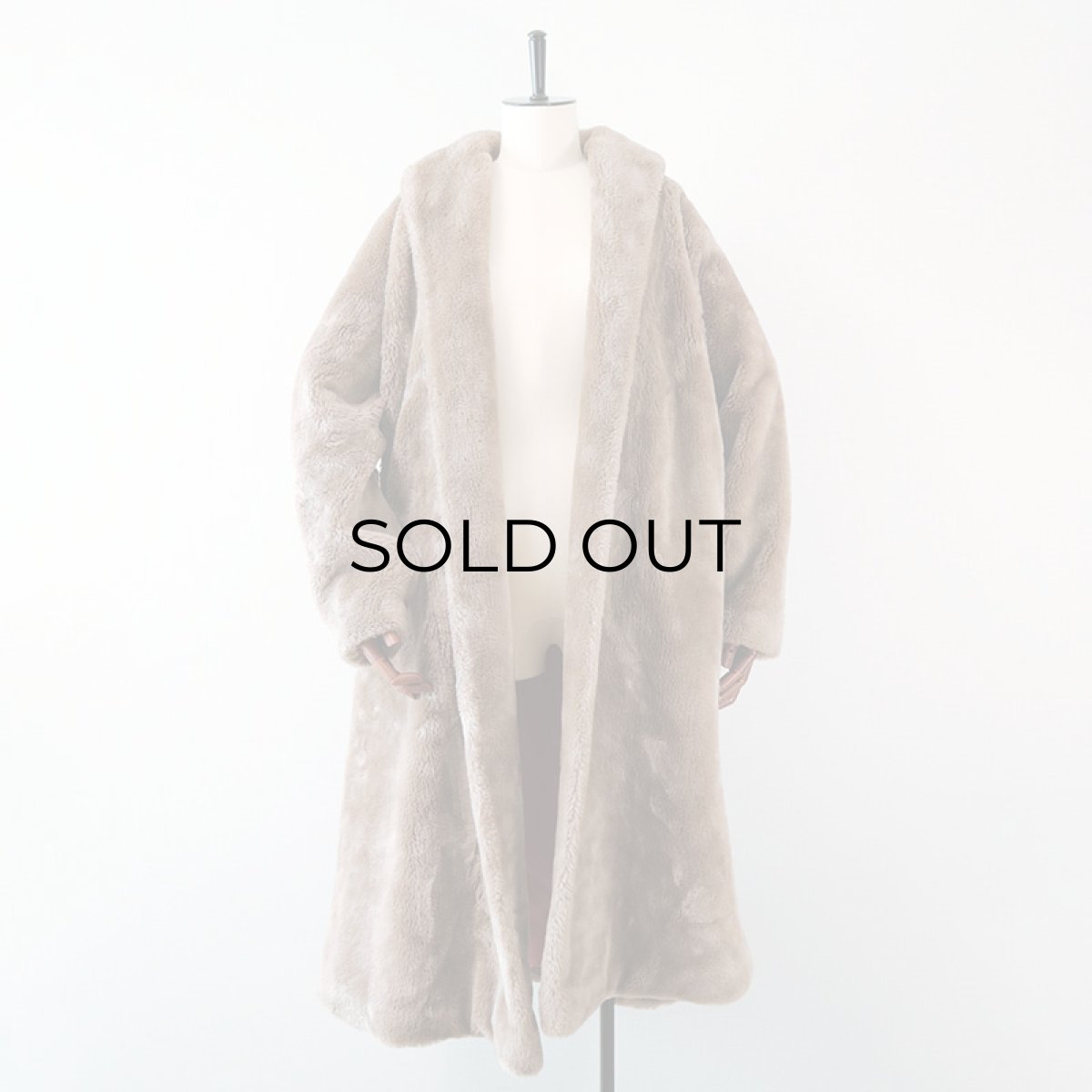 画像1: 〜60's UNKNOWN BRAND FAKE FUR SHAWL COLLAR COAT (1)