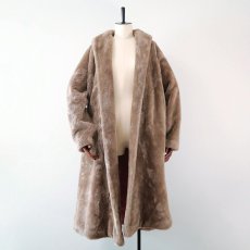 画像1: 〜60's UNKNOWN BRAND FAKE FUR SHAWL COLLAR COAT (1)