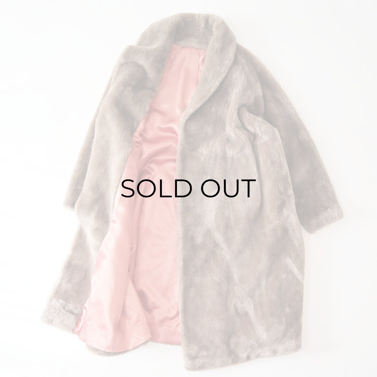 画像8: 〜60's UNKNOWN BRAND FAKE FUR SHAWL COLLAR COAT (8)