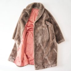 画像8: 〜60's UNKNOWN BRAND FAKE FUR SHAWL COLLAR COAT (8)