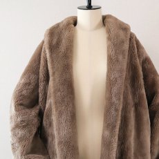 画像4: 〜60's UNKNOWN BRAND FAKE FUR SHAWL COLLAR COAT (4)