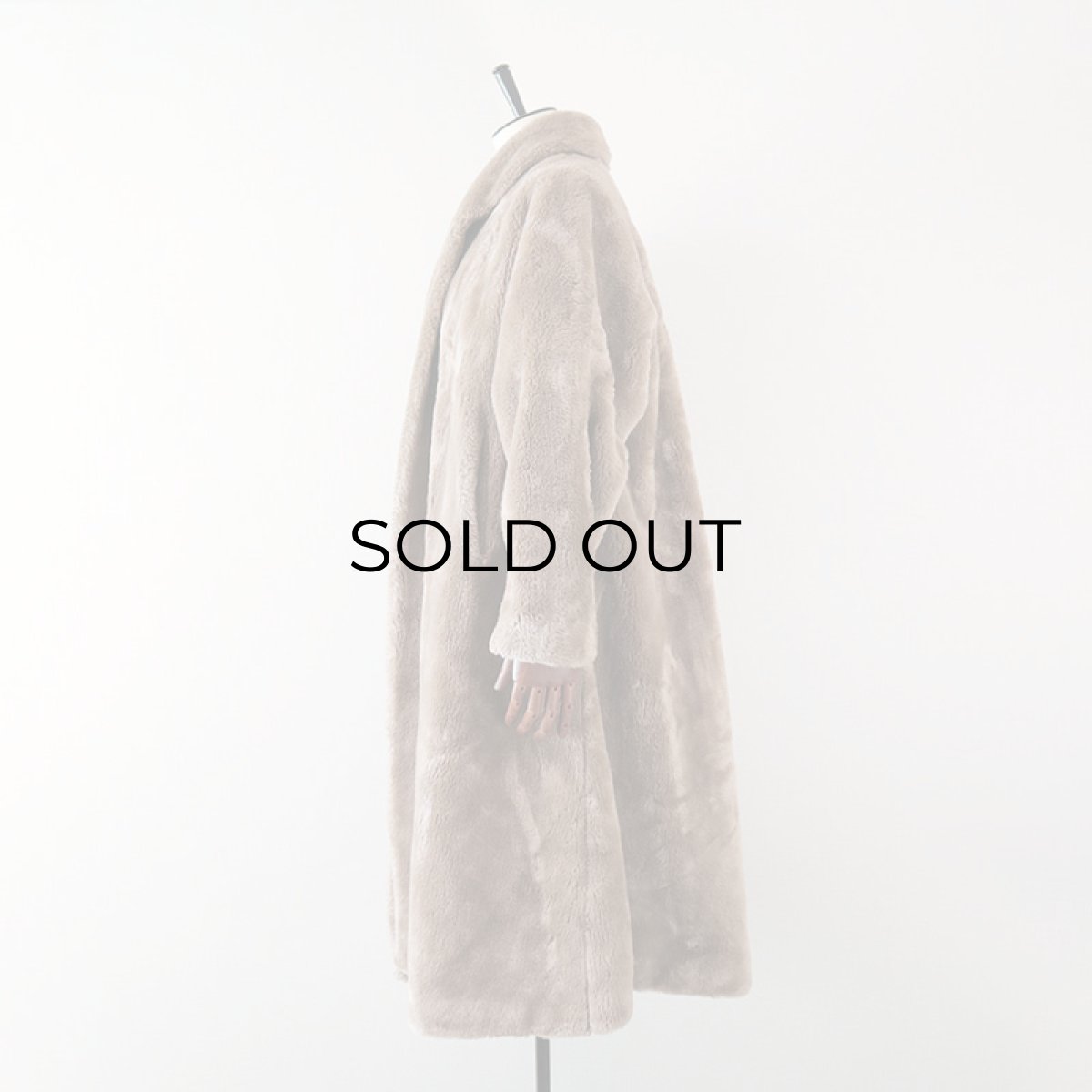 画像2: 〜60's UNKNOWN BRAND FAKE FUR SHAWL COLLAR COAT (2)