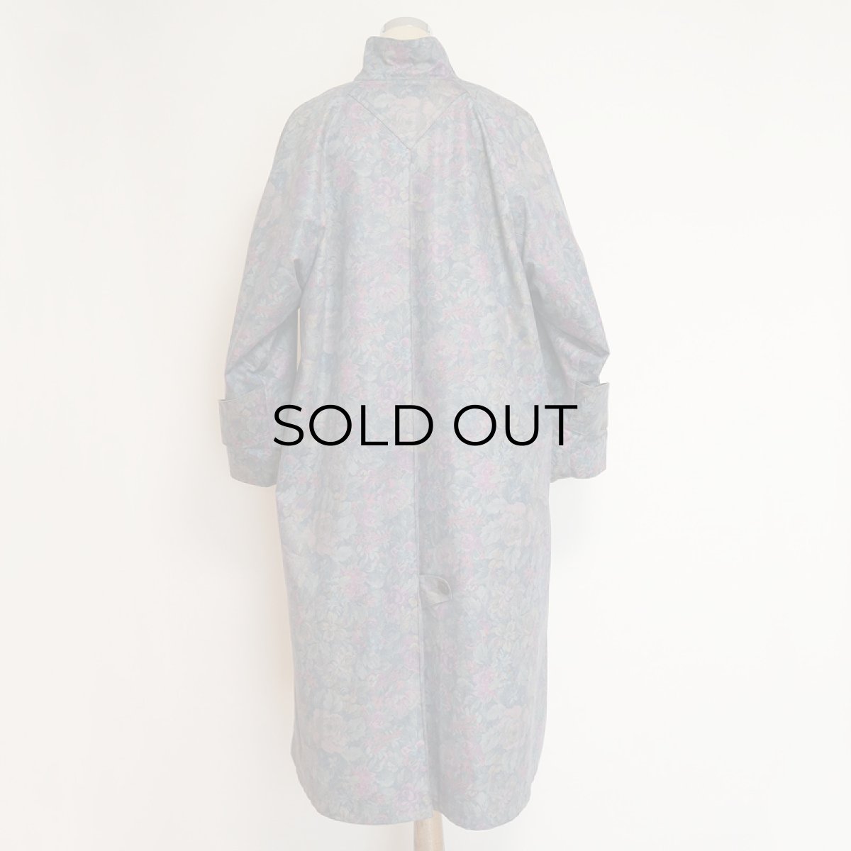 画像15: LONDON FOG BOTANICAL PRINT STAND COLLAR COAT with LINER (15)