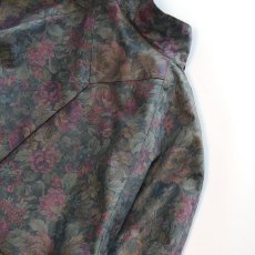 画像11: LONDON FOG BOTANICAL PRINT STAND COLLAR COAT with LINER (11)