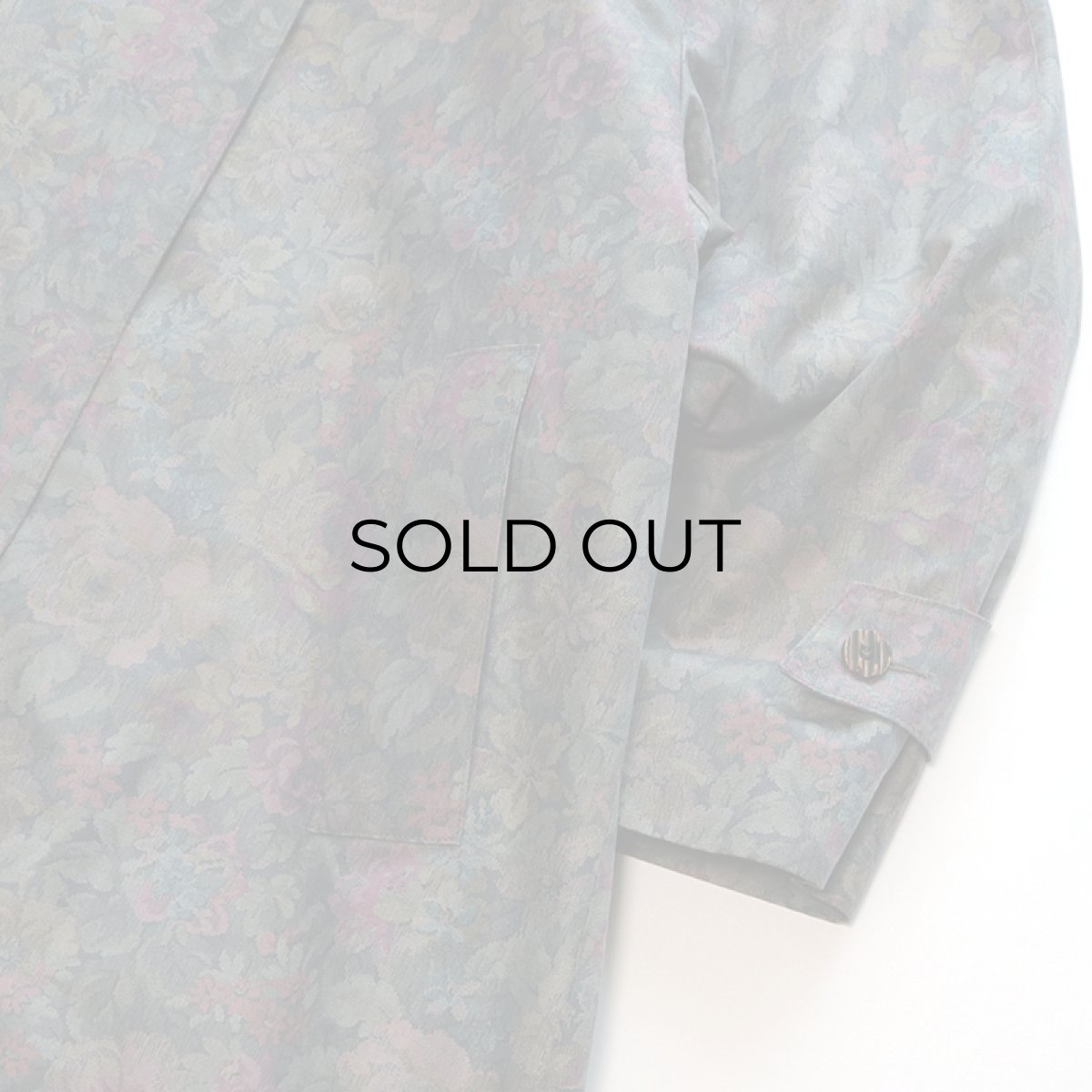 画像6: LONDON FOG BOTANICAL PRINT STAND COLLAR COAT with LINER (6)