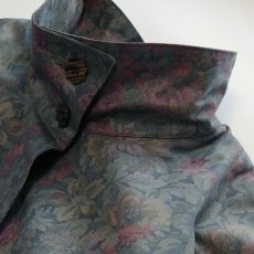 画像5: LONDON FOG BOTANICAL PRINT STAND COLLAR COAT with LINER (5)