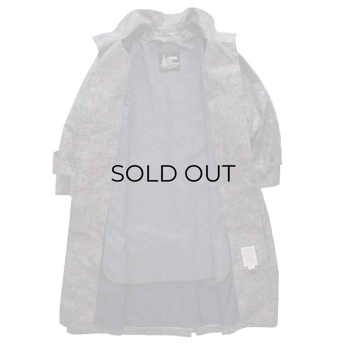 画像3: LONDON FOG BOTANICAL PRINT STAND COLLAR COAT with LINER (3)