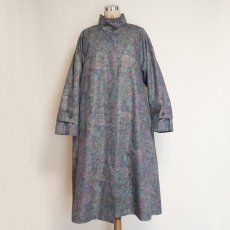 画像13: LONDON FOG BOTANICAL PRINT STAND COLLAR COAT with LINER (13)