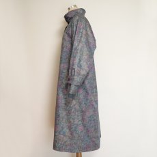 画像14: LONDON FOG BOTANICAL PRINT STAND COLLAR COAT with LINER (14)