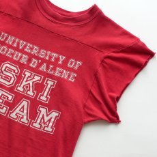 画像3: 70's Champion COTTON W-PRINT CUT-OFF S/S FOOTBALL TEE "SKI TEAM" "MADE IN USA" (3)