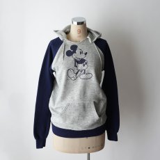 画像9: 80's Disney CASUALS "MICKEY" PRINT 2-TONE SWEAT PULLOVER PARKA (9)
