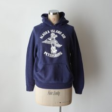 画像9: 80's BASSETT-WALKER PRINT SWEAT PULLOVER PARKA "ALASKA ISLAND AIR" "MADE IN USA" (9)