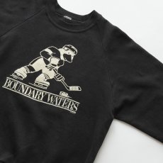 画像3: 80's UNKNOWN BRAND W-PRINT CREW NECK SWEAT "BOUNDARY WATERS" (3)
