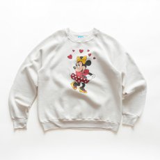 画像1: 80's Disney CHARACTER FASHIONS "Minnie" PRINT CREW NECK SWEAT "MADE IN USA" (1)