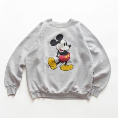 画像1: 80's Disney CHARACTER FASHIONS "MICKEY" PRINT CREW NECK SWEAT (1)