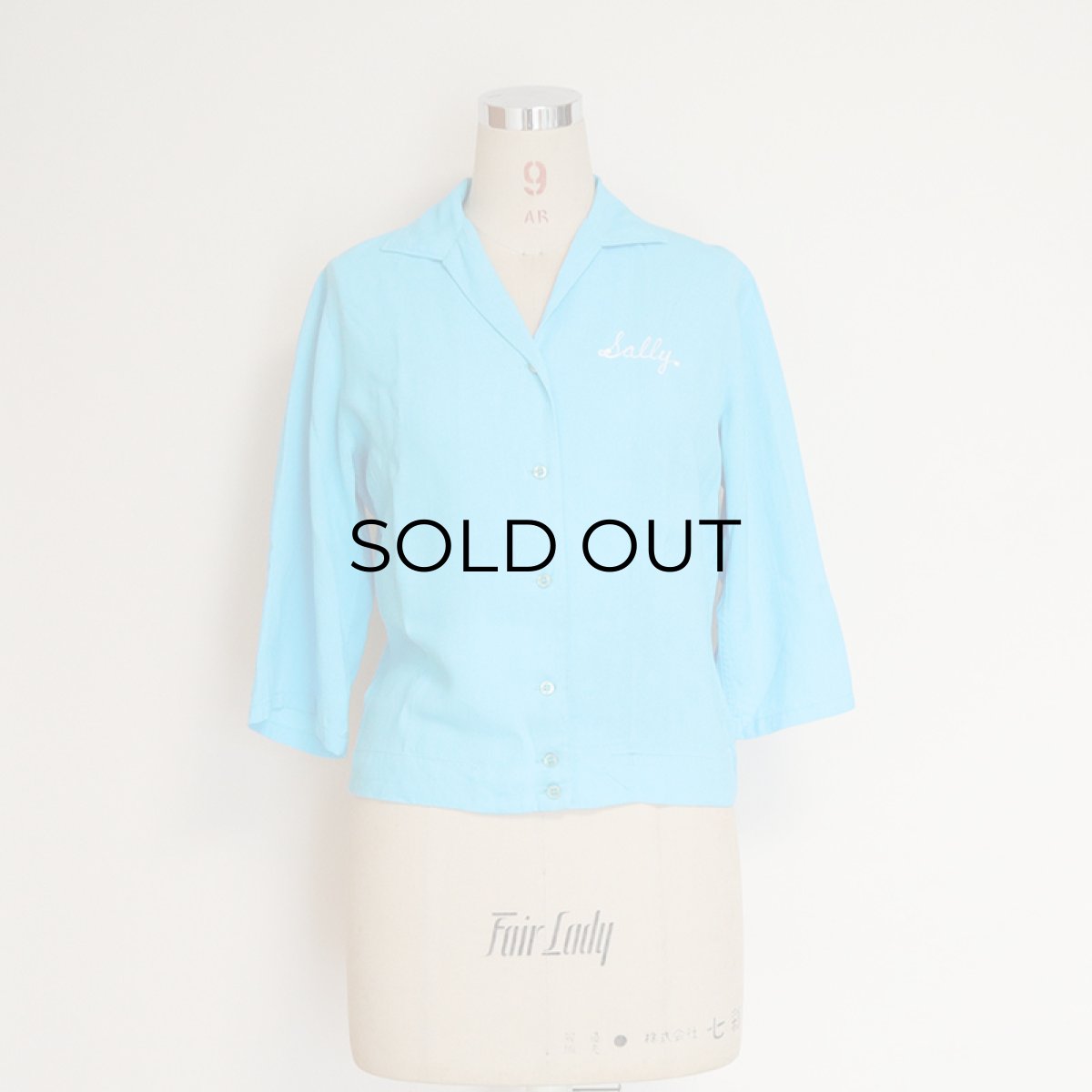 画像10: 50's Ten STRIKE by King Louie RAYON EMBROIDERED WOMAN'S BOWLING SHIRT (10)