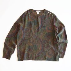 画像1: Liz Claiborne SILK PAISLEE PRINT TOPS (1)